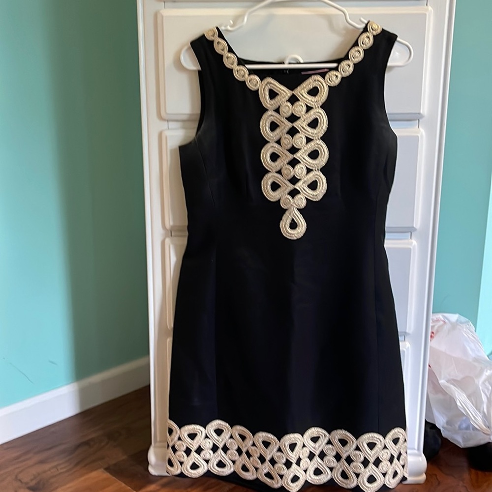 Formal gold detailed dress